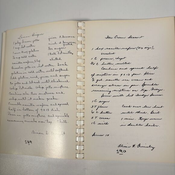 progress club ii cookbook fayette alabama Handwritten Recipes Vintage Community - Picture 8 of 8
